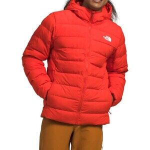 The North Face Hooded Aconcagua 3 Men's Puffer Jacket FIERY RED NWT